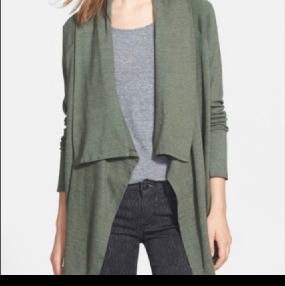 Splendid sage green drape cardigan sweater